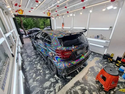 안산 - 벤츠 A45 AMG 블랙 크롬 홀로그램 랩핑 & 유리막코팅 / 안산 상록구