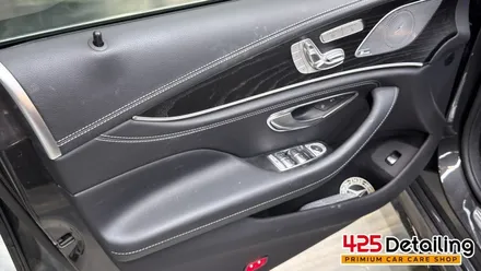 군포 송정지구 벤츠 CLS300 앞 유리 유막 제거 발수코팅 및 디테일링 세차 / 경기 군포