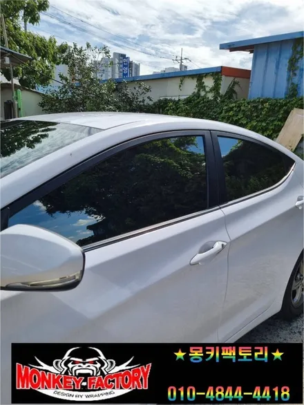 순천랩핑,여수랩핑,광양랩핑,전남랩핑,튜닝,순천PPF,여수PPF,광양PPF,렌트카,수입차,웨딩카,광고랩핑,순천데칼  아반떼MD 열차단필름으로교체시공 / 순천 남산
