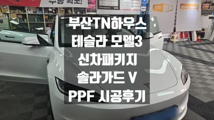 테슬라 모델3,부산신차패키지,썬팅 틴팅, 솔라가드V,PPF시공,TN하우스