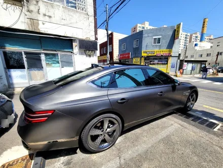 [부산동래썬팅]GS렌트카부산동래,G80스포츠,제네시스G80,솔라가드프리미엄퀀텀,제네시스무광,발란스나인,시공후기
