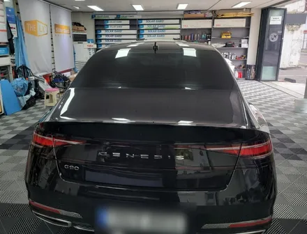 부산 TN하우스 G90 썬팅 , 솔라가드 차콜, 챠콜, 블랙박스 파인뷰 lxq500_시공후기
