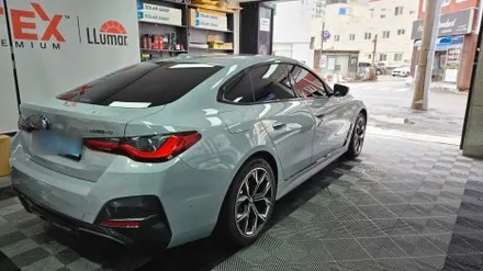 BMW i4,부산 썬팅재시공, 루마 버텍스 900, 중고차 썬팅_TN하우스