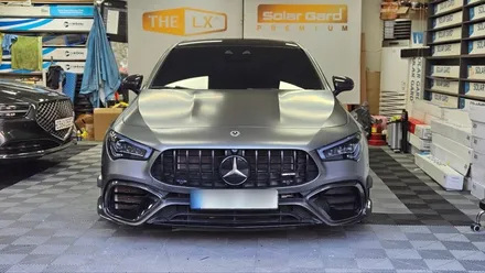 벤츠 CLA 45  AMG,부산 솔라가드 노블레스, 솔라가드차콜gt,윈도틴팅(썬팅) 재시공 후기