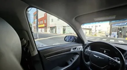 G80 썬팅 재시공, 중고차 썬팅,솔라가드 차콜_부산TN하우스