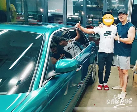 안성랩핑 603게러지 [재규어XJ8 L ] KCM. 창모형 지인차 연예인 랩핑 재규어 전체 랩핑 에이버리 슈프림 펄 다크그린 / 안성시 금석동