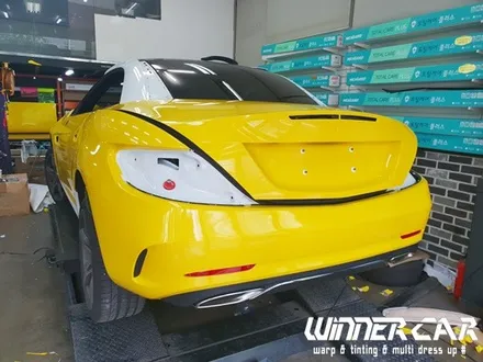 안양랩핑전문 SLC200 컨버터블 하드탑 전체랩핑 시공! 3M-1080브라이트옐로우 카스킨 CFCKOREA. 수입차전문랩핑 안양전체랩핑 / 안성시 금석동