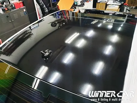 아우디A4루프스킨 에이버리슈프림 블랙 / 사이드미러 사틴실버 시공!! 안양루프스킨전문 위너카 / 안성시 금석동