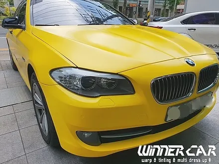 BMW 520D 사틴옐로우 전체랩핑 안양전체랩핑 안양PPF / 안성시 금석동