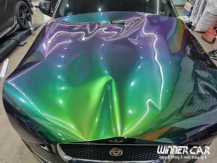 재규어 EX 전체랩핑 택랩 iridescent green 이리데센트 (카멜레온그린) 안성전체랩핑 시공전문 603게러지 평택랩핑 공도랩핑 천안랩핑 오산랩핑 / 안성시 금석동