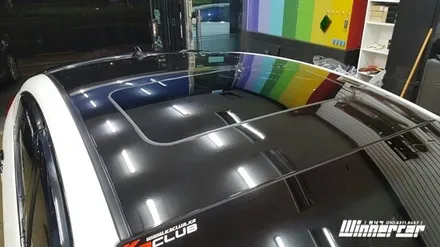 안양 위너카[K3] k3루프스킨 k3쿱개조 에이버리슈프림 블랙유광 시공후기 / 안성시 금석동