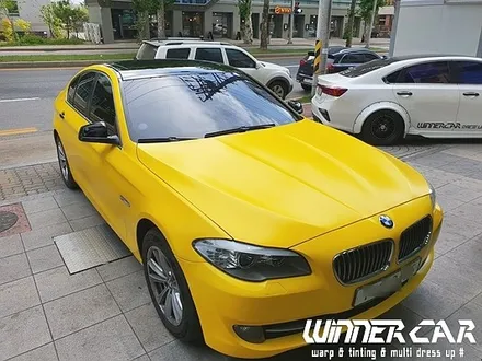 BMW 520D 사틴옐로우 전체랩핑 안양전체랩핑 안양PPF / 안성시 금석동