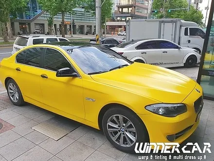 BMW 520D 사틴옐로우 전체랩핑 안양전체랩핑 안양PPF / 안성시 금석동