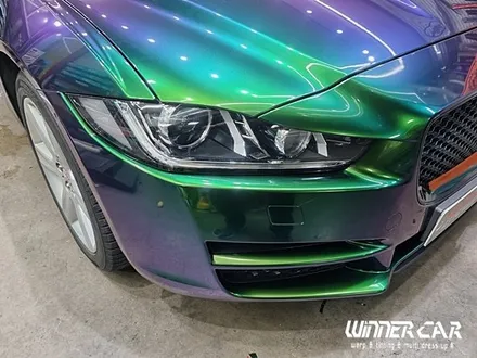 재규어 EX 전체랩핑 택랩 iridescent green 이리데센트 (카멜레온그린) 안성전체랩핑 시공전문 603게러지 평택랩핑 공도랩핑 천안랩핑 오산랩핑 / 안성시 금석동