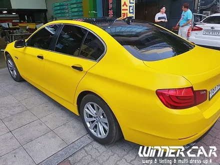 BMW 520D 사틴옐로우 전체랩핑 안양전체랩핑 안양PPF / 안성시 금석동
