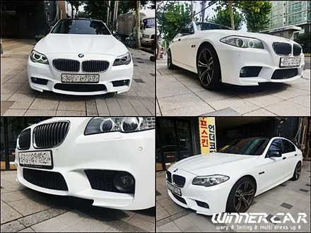 안양전체랩핑 안양부분랩핑 안양랩핑점 BMW520d 전체랩핑 3M 1080 - 사틴펄프로즌바닐라 세틴프로즌바닐라 화이트랩핑 / 안성시 금석동