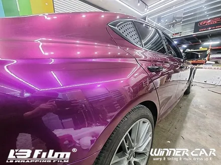 현대 제네시스 G70 전체랩핑LB필름 하이라이트 메탈 바이올렛 / 안성시 금석동