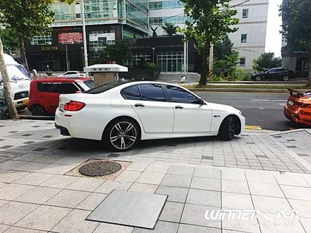 안양전체랩핑 안양부분랩핑 안양랩핑점 BMW520d 전체랩핑 3M 1080 - 사틴펄프로즌바닐라 세틴프로즌바닐라 화이트랩핑 / 안성시 금석동