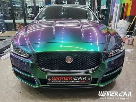 재규어 EX 전체랩핑 택랩 iridescent green 이리데센트 (카멜레온그린) 안성전체랩핑 시공전문 603게러지 평택랩핑 공도랩핑 천안랩핑 오산랩핑 / 안성시 금석동