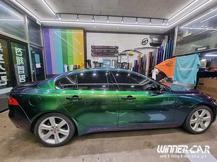 재규어 EX 전체랩핑 택랩 iridescent green 이리데센트 (카멜레온그린) 안성전체랩핑 시공전문 603게러지 평택랩핑 공도랩핑 천안랩핑 오산랩핑 / 안성시 금석동