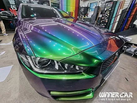 재규어 EX 전체랩핑 택랩 iridescent green 이리데센트 (카멜레온그린) 안성전체랩핑 시공전문 603게러지 평택랩핑 공도랩핑 천안랩핑 오산랩핑 / 안성시 금석동