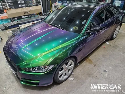 재규어 EX 전체랩핑 택랩 iridescent green 이리데센트 (카멜레온그린) 안성전체랩핑 시공전문 603게러지 평택랩핑 공도랩핑 천안랩핑 오산랩핑 / 안성시 금석동