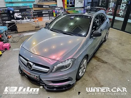 안성 전체랩핑시공 벤츠 A45 AMG 그레이팬텀오브더스카이 수입필름랩핑 엘비필름전체랩핑 범퍼PPF시공 안성평택랩핑PPF전문 / 안성시 금석동