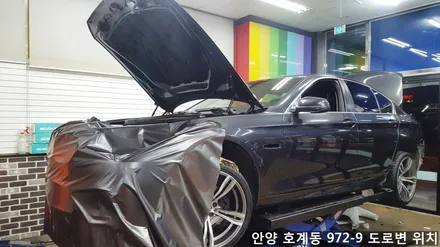 안양 위너카 BMW 520d 사틴 다크그레이 전체랩핑 카스킨 부분랩핑 루프스킨 / 안성시 금석동