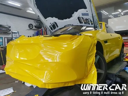 안양랩핑전문 SLC200 컨버터블 하드탑 전체랩핑 시공! 3M-1080브라이트옐로우 카스킨 CFCKOREA. 수입차전문랩핑 안양전체랩핑 / 안성시 금석동