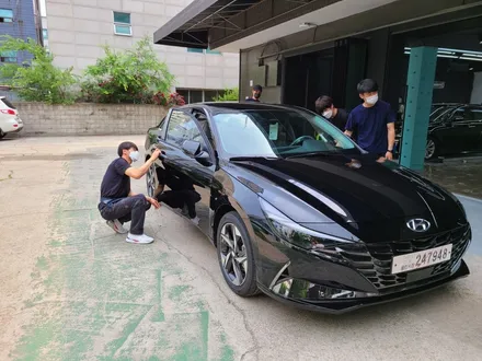 도봉.노원.강북 아반떼 CN7 신차검수 썬팅 티나인R70+블박LX5000(카스페이스 도봉점) / 도봉구 도봉동