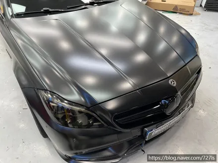 [광진구 랩핑] 밴츠 CLS 63 AMG 락그레이 랩핑 전체 제거 후 에이버리 슈프림 사틴블랙 전체랩핑 / 서울 광진구
