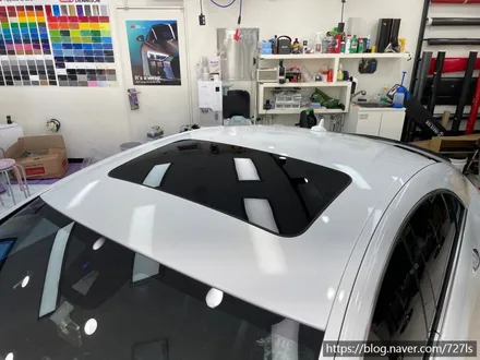 밴츠 CLS 63 AMG 3M 글로스 화이트 골드스파클 시공기 / 서울 광진구