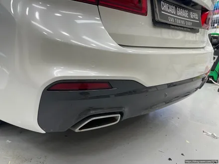 [아차산 랩핑] BMW 520D 에이버리 슈프림 글로스 펄 화이트 전체랩핑, 헤드라이트 라이트필름 시공 / 서울 광진구