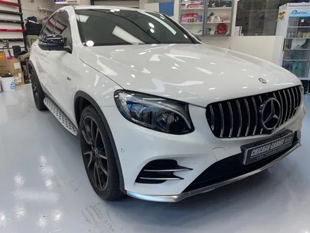 [광진구 랩핑]밴츠 GLC43 amg 쿠페 메트 메탈릭 블루 전체랩핑 / 서울 광진구