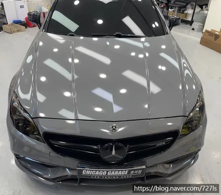 [광진구 랩핑] 밴츠 CLS 63 AMG 락그레이 랩핑 전체 제거 후 에이버리 슈프림 사틴블랙 전체랩핑 / 서울 광진구