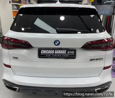 [광진구 랩핑] BMW X5 INOZETEK(이노즈텍) 슈퍼 글로스 화이트 뒷범퍼 재시공 / 서울 광진구