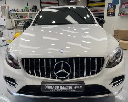 [광진구 랩핑]밴츠 GLC43 amg 쿠페 메트 메탈릭 블루 전체랩핑 / 서울 광진구