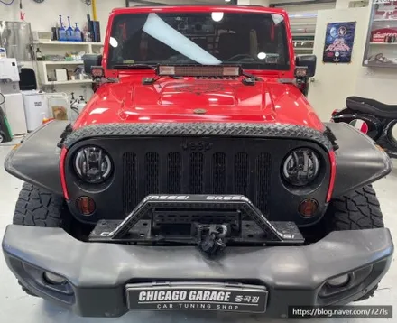[천호 랩핑] JEEP 랭글러 3M 유광 화이트 전체랩핑 / 서울 광진구