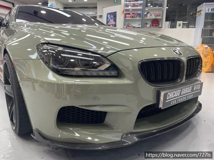 [건대입구 랩핑] BMW M6 이노즈텍(INOZETEK) 카키그린 전체랩핑,라이트 필름 시공 / 서울 광진구