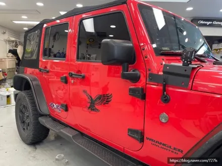 [천호 랩핑] JEEP 랭글러 3M 유광 화이트 전체랩핑 / 서울 광진구