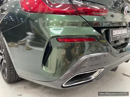[건대 랩핑] BMW 840D 이노즈텍(INOZETEK) 미드나잇 그린 전체랩핑,윈도우 몰딩 크롬 딜리트 / 서울 광진구