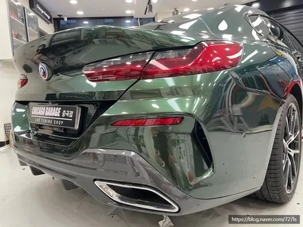 [건대 랩핑] BMW 840D 이노즈텍(INOZETEK) 미드나잇 그린 전체랩핑,윈도우 몰딩 크롬 딜리트 / 서울 광진구
