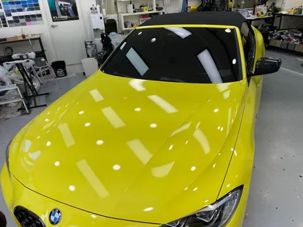 [왕십리 랩핑] BMW 420 I 컨버터블 3M 루시드 옐로우 제거 후 전체랩핑 / 서울 광진구