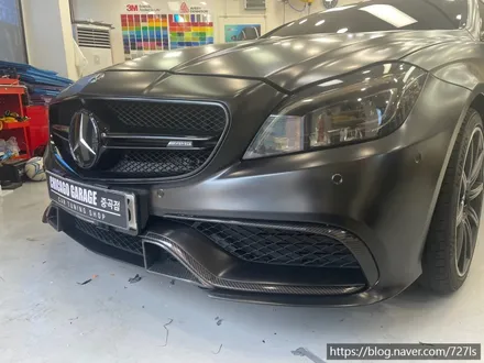 [광진구 랩핑] 밴츠 CLS 63 AMG 락그레이 랩핑 전체 제거 후 에이버리 슈프림 사틴블랙 전체랩핑 / 서울 광진구
