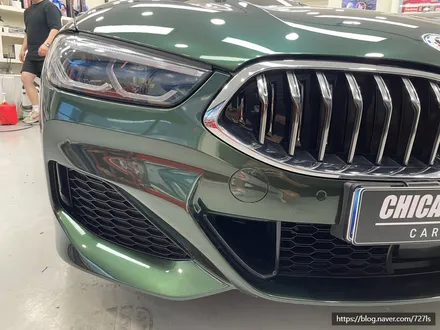 [건대 랩핑] BMW 840D 이노즈텍(INOZETEK) 미드나잇 그린 전체랩핑,윈도우 몰딩 크롬 딜리트 / 서울 광진구