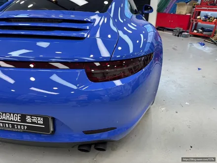 동대문구 전체랩핑 포르쉐 911 카레라 이노즈텍 마리타임 블루 재시공 / 서울 광진구