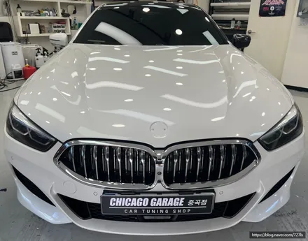 [건대 랩핑] BMW 840D 이노즈텍(INOZETEK) 미드나잇 그린 전체랩핑,윈도우 몰딩 크롬 딜리트 / 서울 광진구
