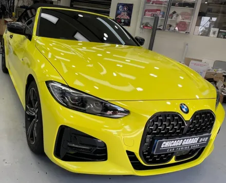 [왕십리 랩핑] BMW 420 I 컨버터블 3M 루시드 옐로우 제거 후 전체랩핑 / 서울 광진구
