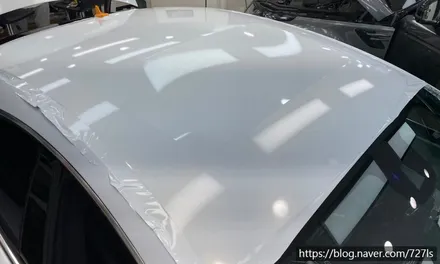 밴츠 CLS 63 AMG 3M 글로스 화이트 골드스파클 시공기 / 서울 광진구