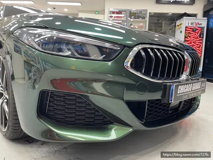 [건대 랩핑] BMW 840D 이노즈텍(INOZETEK) 미드나잇 그린 전체랩핑,윈도우 몰딩 크롬 딜리트 / 서울 광진구